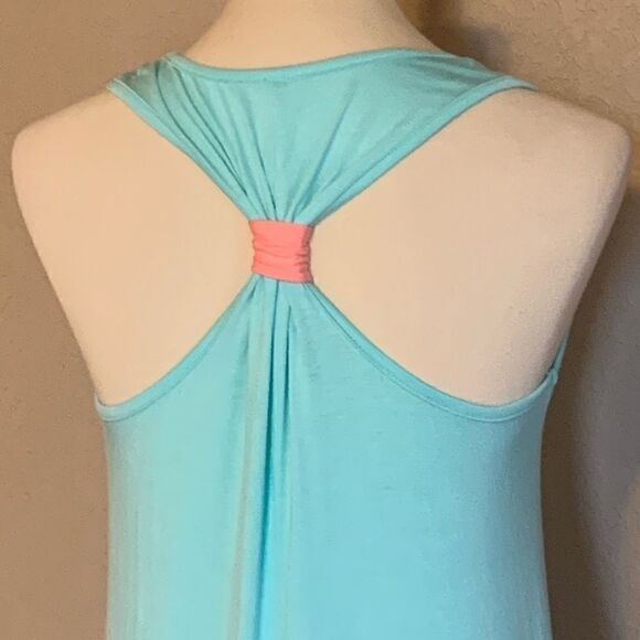 Anchor Racerback Tank M Turquoise Nautical A52 - Picture 7 of 9